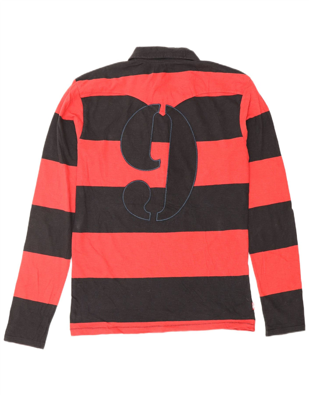 Polo da rugby a maniche lunghe con grafica LEVI'S, cotone a righe rosse grandi