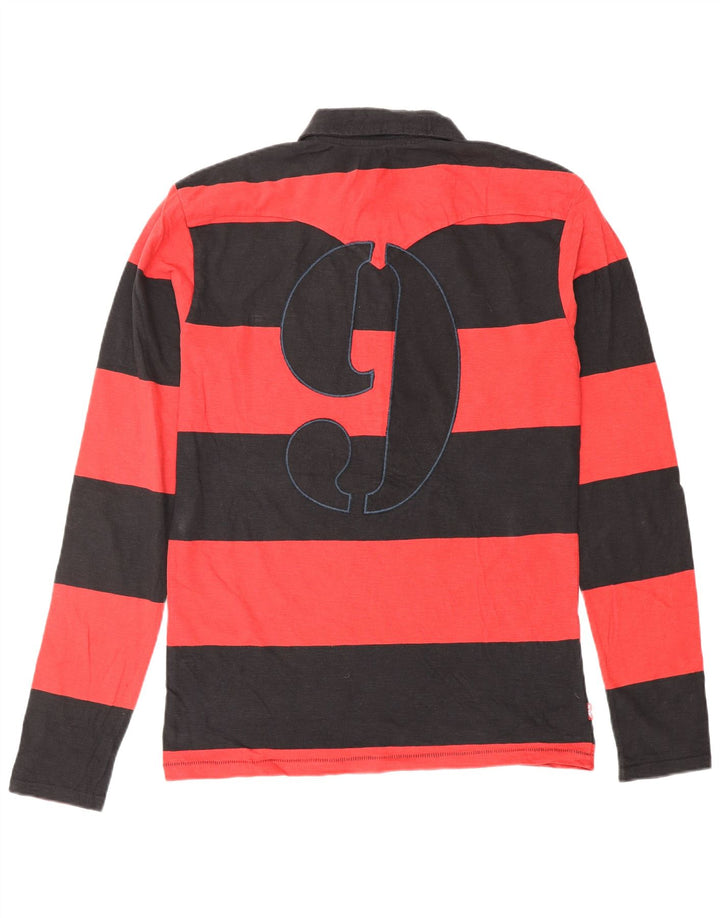 Polo da rugby a maniche lunghe con grafica LEVI'S, cotone a righe rosse grandi