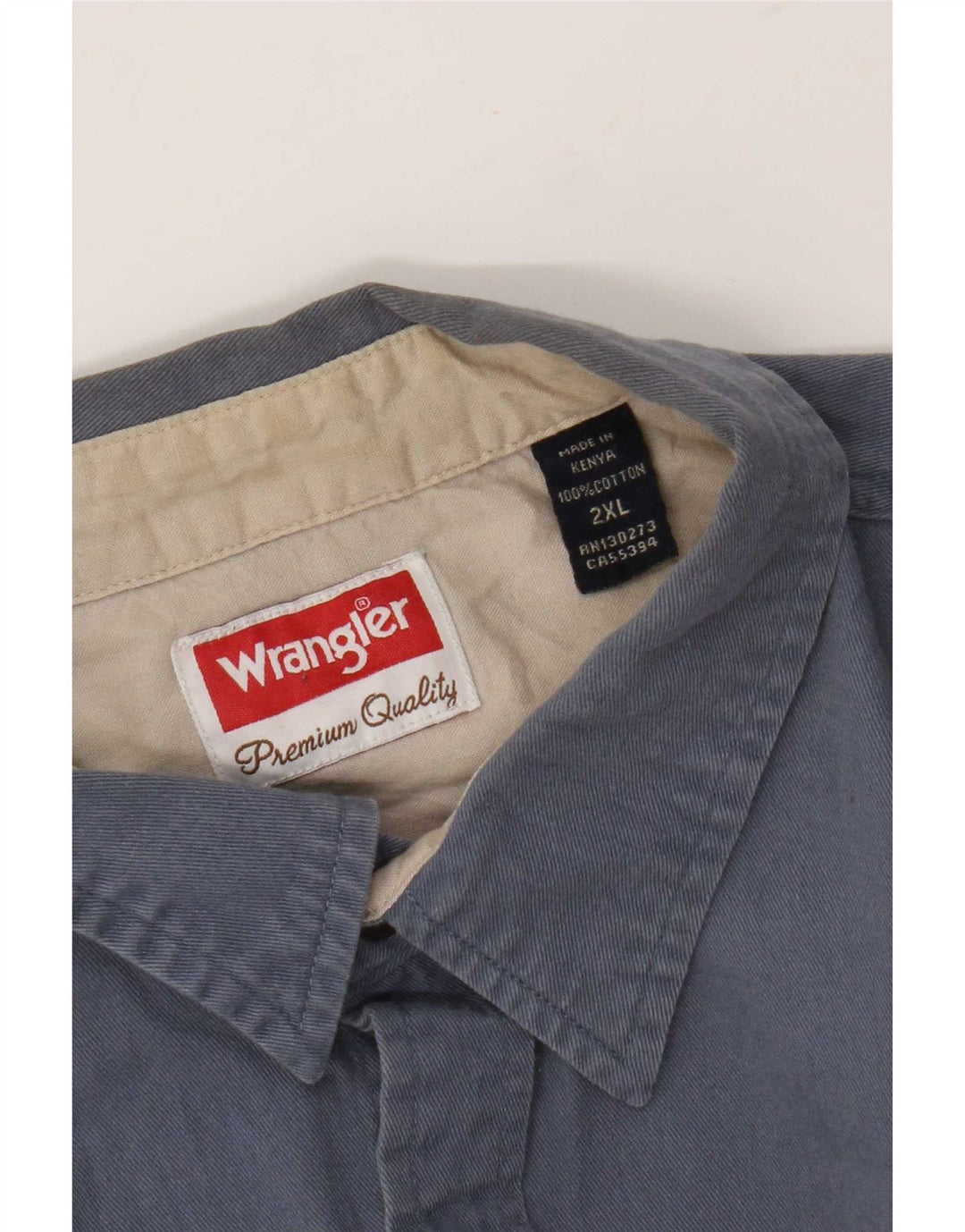 Camicia da uomo Wrangler 2XL cotone blu