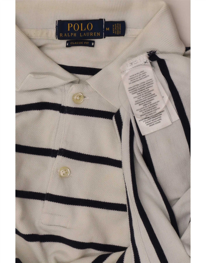 Polo Ralph Lauren Camicia da uomo in cotone a righe bianche medie