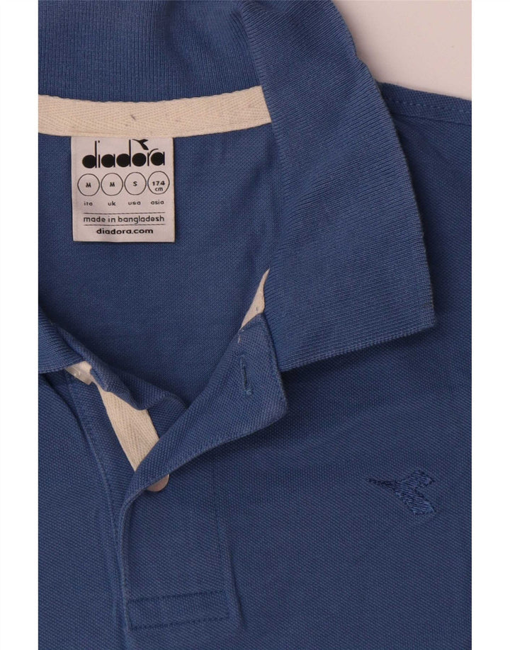 Polo Uomo Diadora Blu Medio Cotone