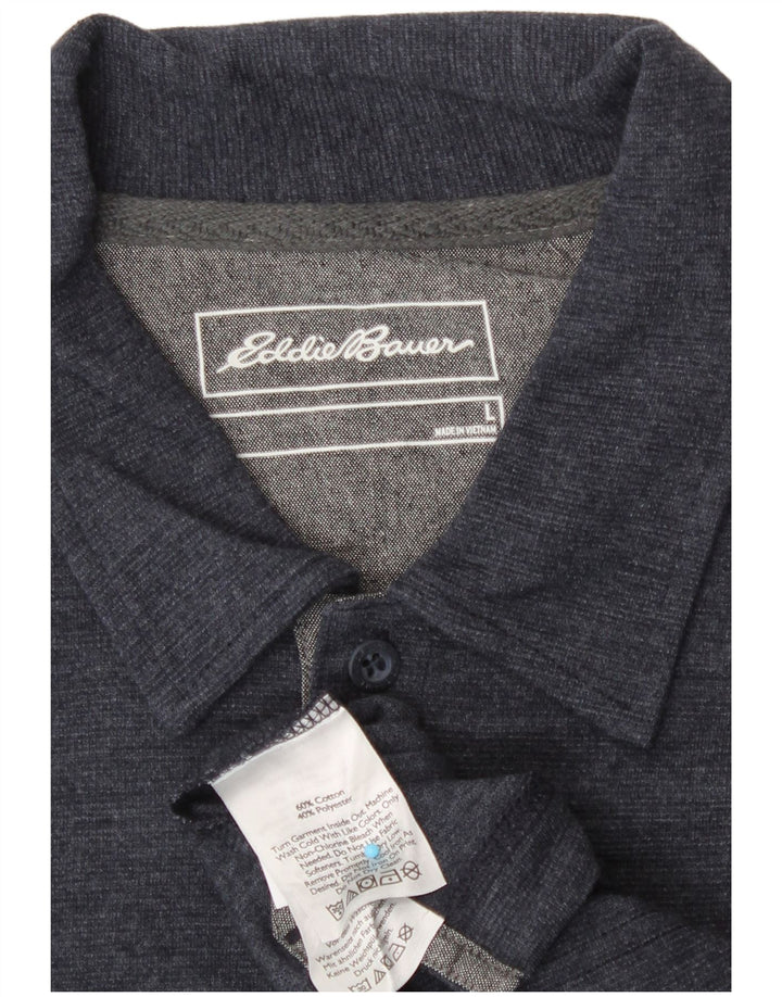 Polo da uomo Eddie Bauer grande in cotone blu navy