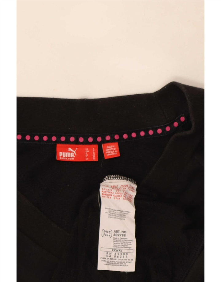 Felpa oversize da donna Puma UK 10 piccola in cotone nero