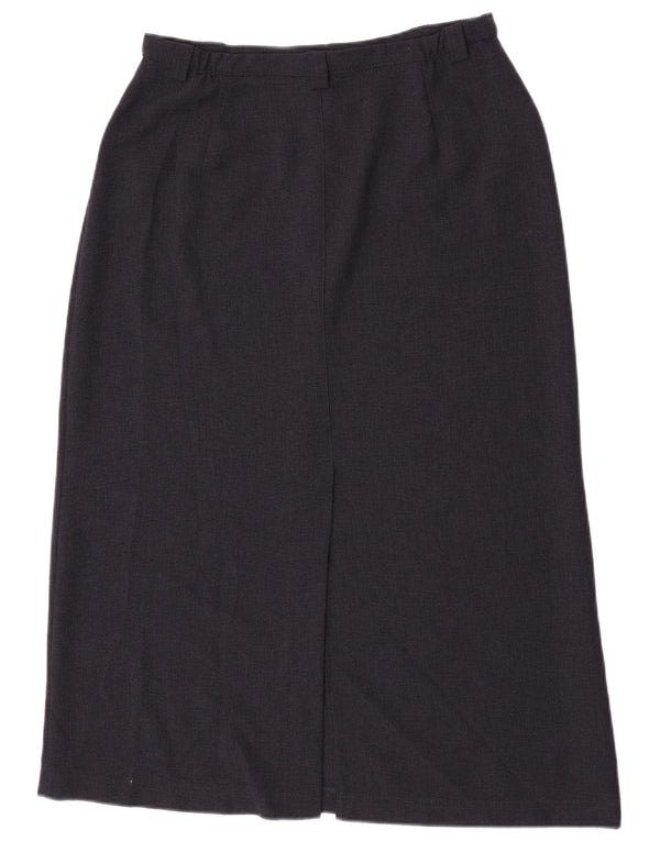 Gonna longuette da donna Marks & Spencer UK 16 Large W32 poliestere blu navy