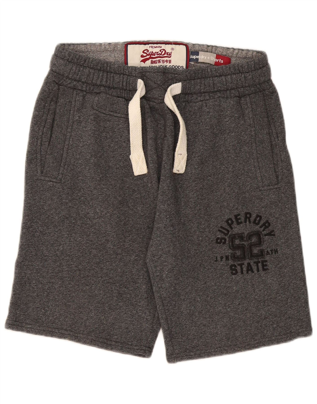 Pantaloncini sportivi grafici da uomo Superdry piccoli in cotone chiazzato grigio