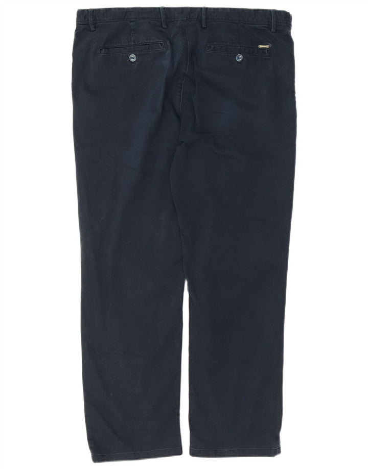 MASSIMO DUTTI Pantaloni chino dritti da uomo EU 46 XL W36 L27 Blu navy