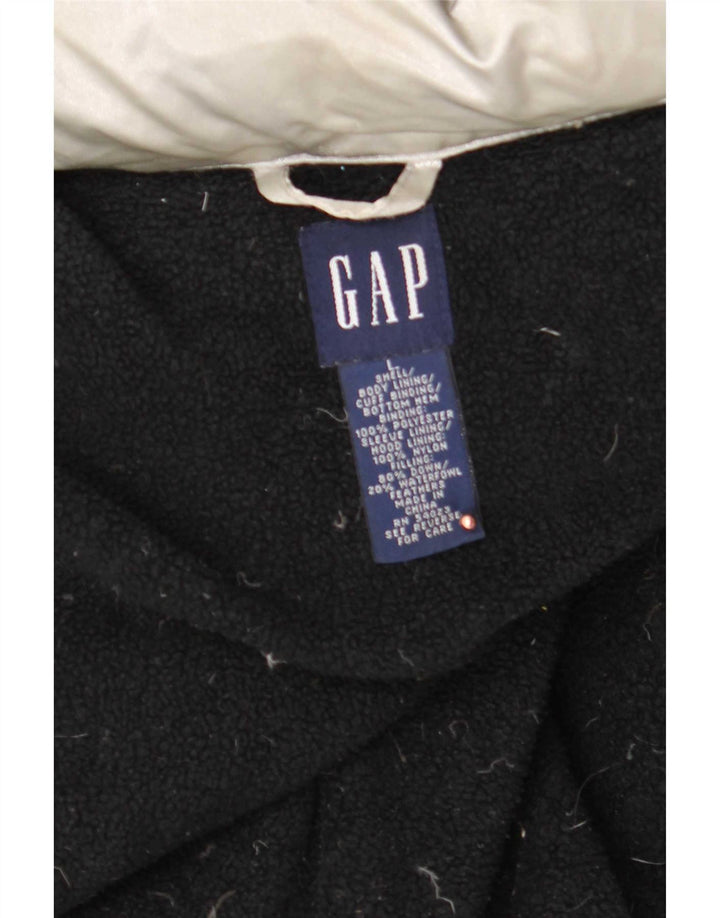 Gap Giacca imbottita oversize con cappuccio da donna UK 16 Large Argento Poliestere