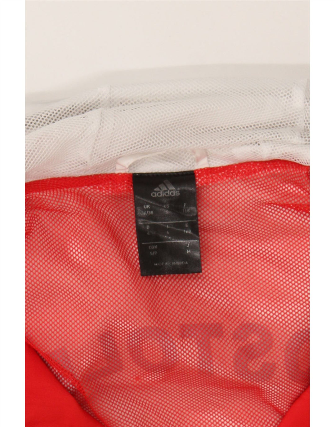 ADIDAS Mens Climalite Graphic Rain Jacket UK 36/38 Small Red Colourblock Vintage Adidas and Second-Hand Adidas from Messina Hembry 
