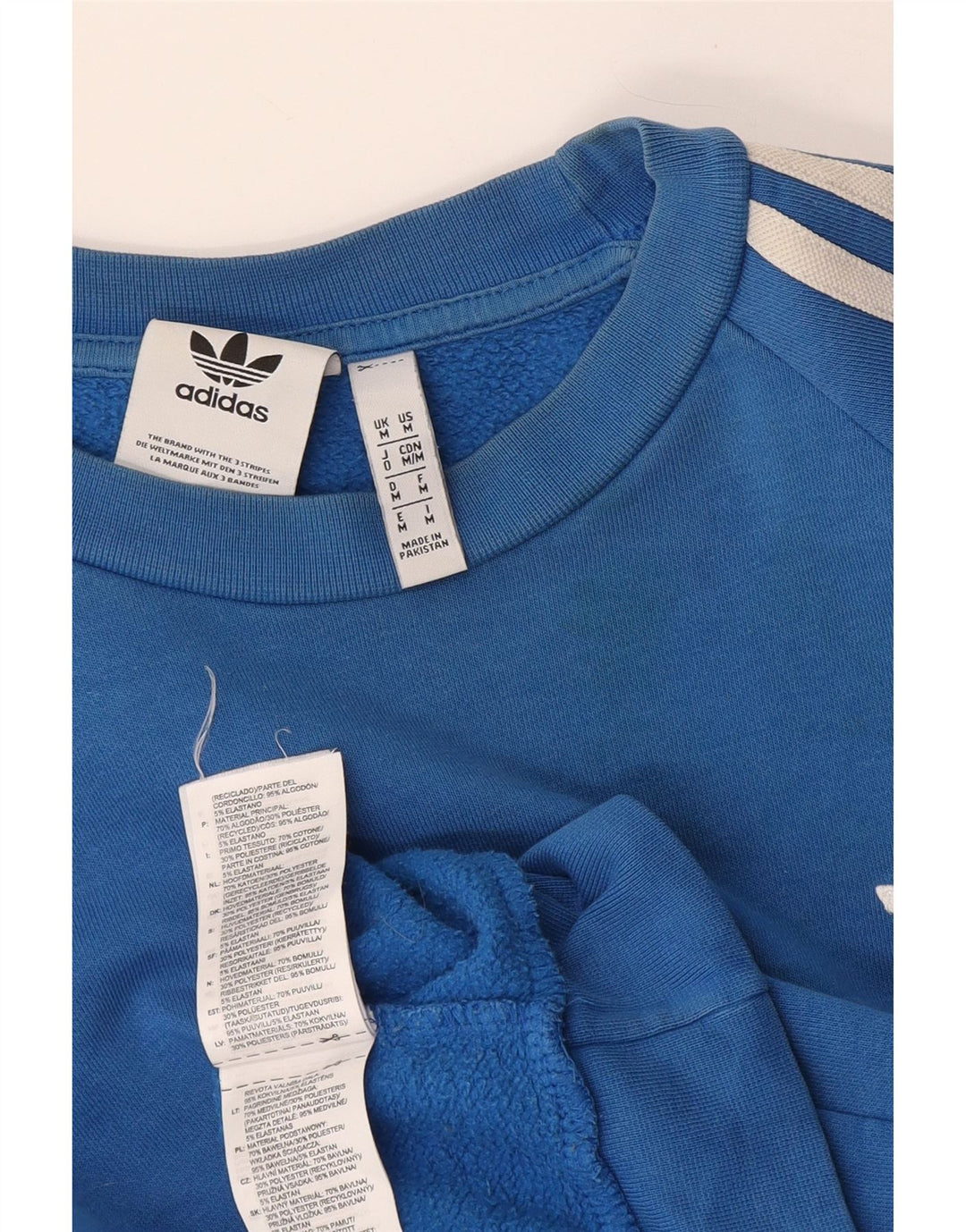 Felpa Adidas Uomo Maglione Blu Medio Cotone