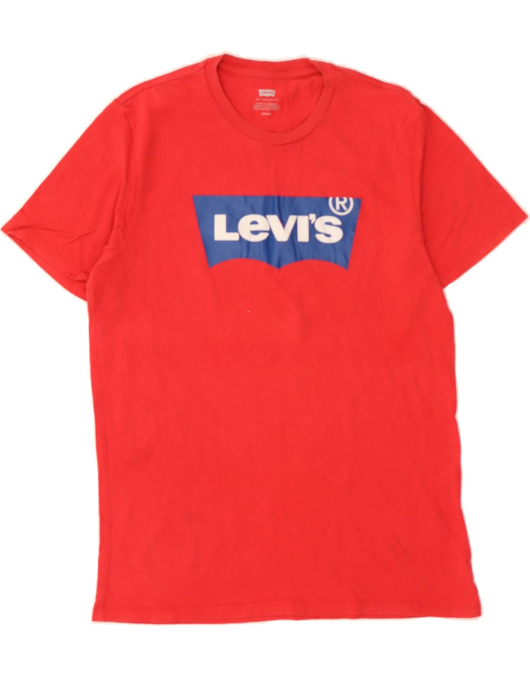 LEVI'S Mens Graphic T-Shirt Top Small Red Vintage Levi's and Second-Hand Levi's from Messina Hembry 