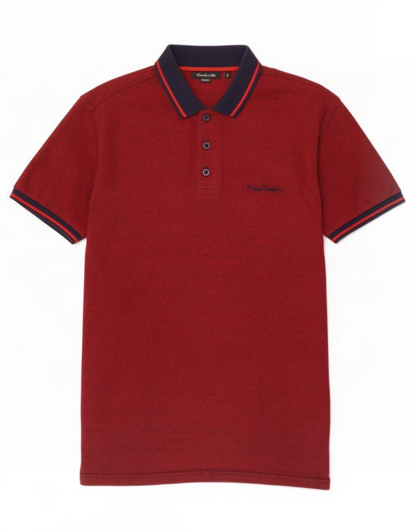 Polo da uomo Pierre Cardin piccola in cotone marrone