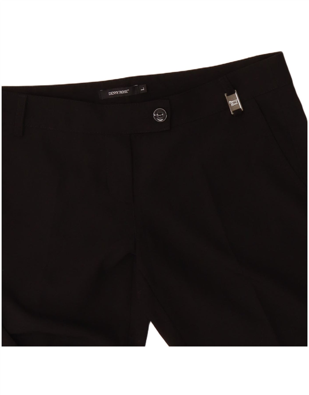 DENNY ROSE Pantaloni da abito dritti da donna Grandi W34 L32 Poliestere nero