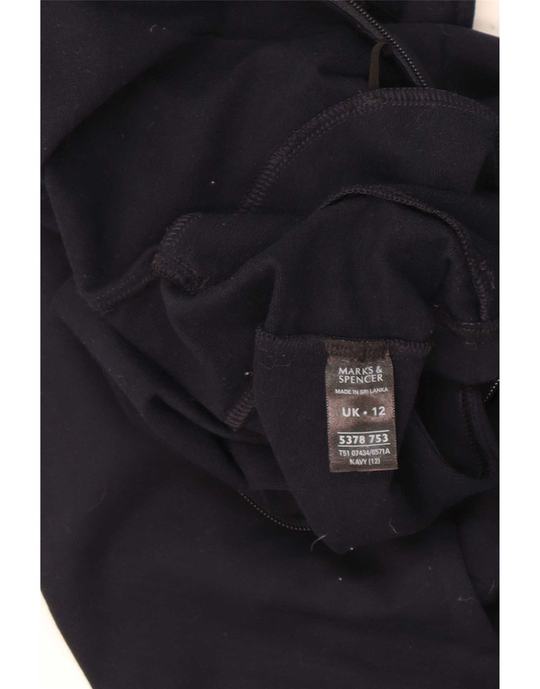 Giacca da ginnastica da donna Marks & Spencer UK 12 cotone blu navy medio