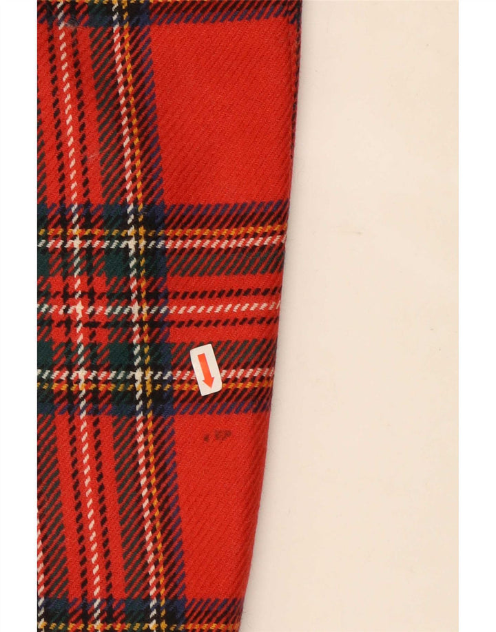 Gonna a tubino vintage da donna W26 piccola scozzese rossa