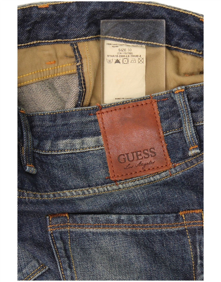 Jeans dritti da donna Guess W30 L33 cotone blu navy