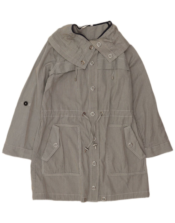 Trench oversize da donna Marks & Spencer UK 10 piccolo gessato grigio
