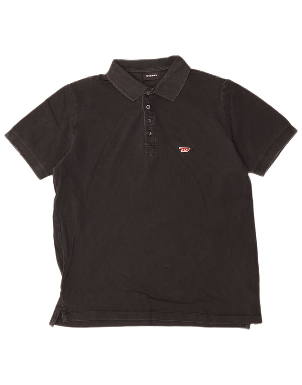 Polo da uomo Diesel piccola in cotone nero