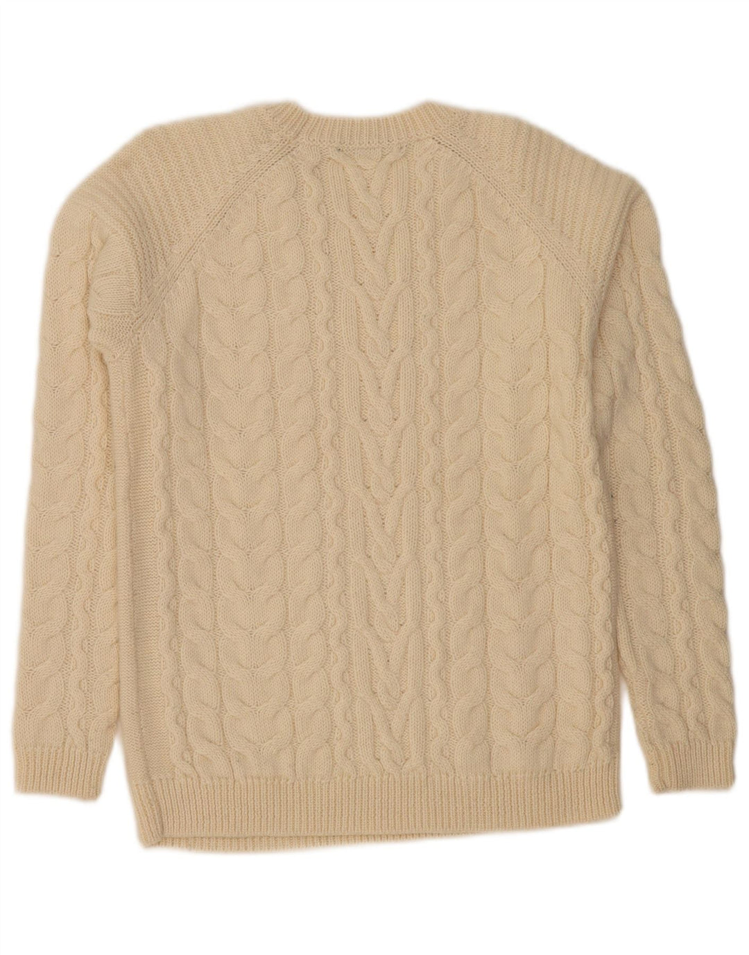 Maglione maglione girocollo da donna HALLHUBER UK 14 Lana beige medio