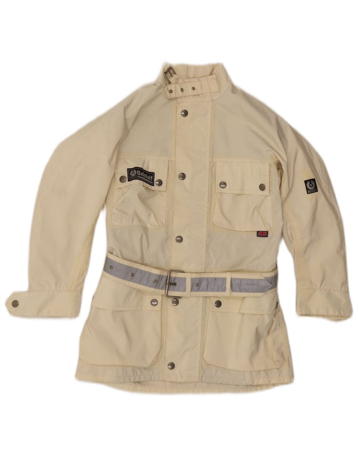 Giacca utility Belstaff per ragazzi 7-8 anni in nylon bianco sporco