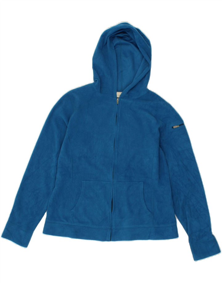 L.L.BEAN Womens Hooded Fleece Jacket UK 10 Small Blue Polyester Vintage L.L.Bean and Second-Hand L.L.Bean from Messina Hembry 