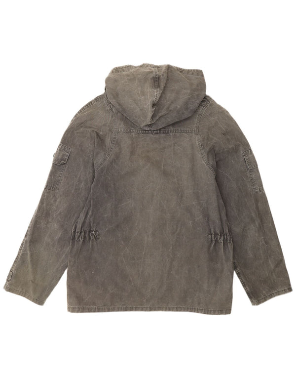 Giacca anorak vintage da uomo con cappuccio UK 36 Small Grey