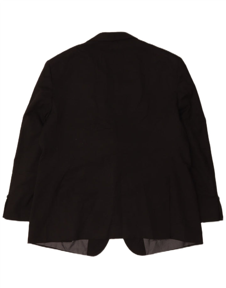 Giacca blazer a 2 bottoni Marks & Spencer da uomo UK 48 2XL poliestere nero