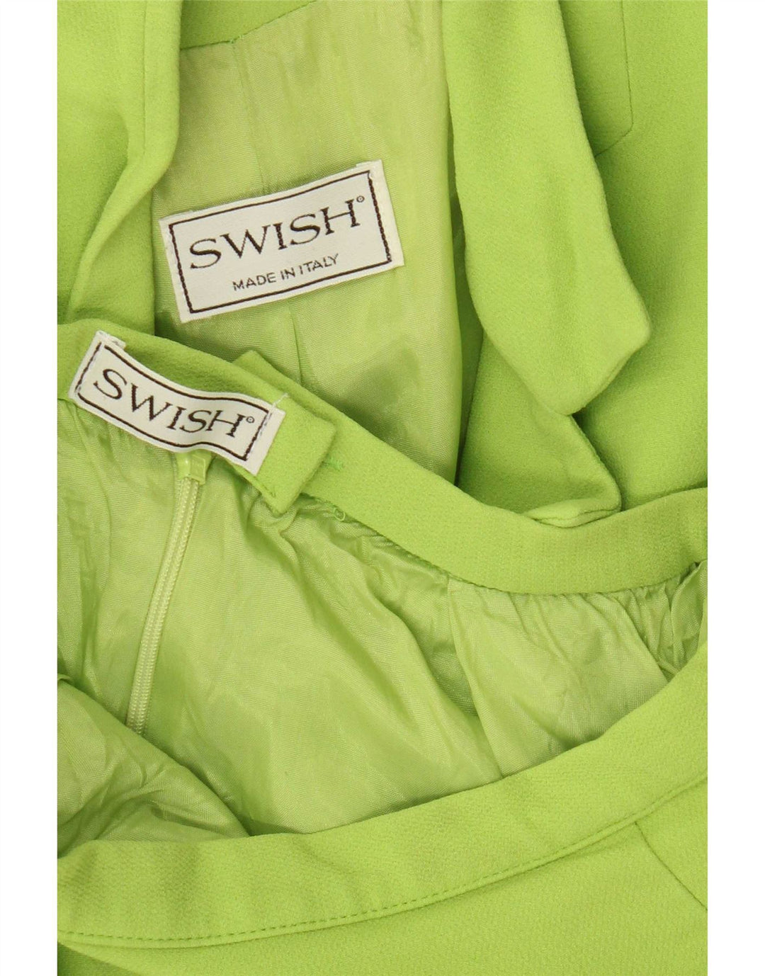 Set gonna da donna in 2 pezzi a 4 bottoni Swish UK 8 piccolo W24 verde