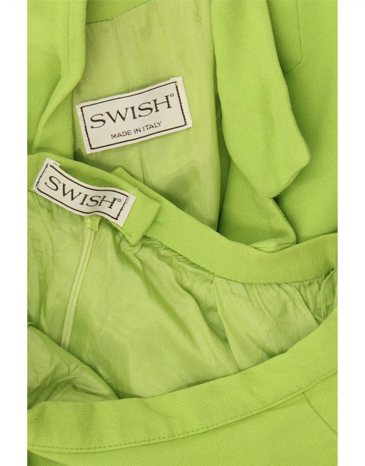 Set gonna da donna in 2 pezzi a 4 bottoni Swish UK 8 piccolo W24 verde