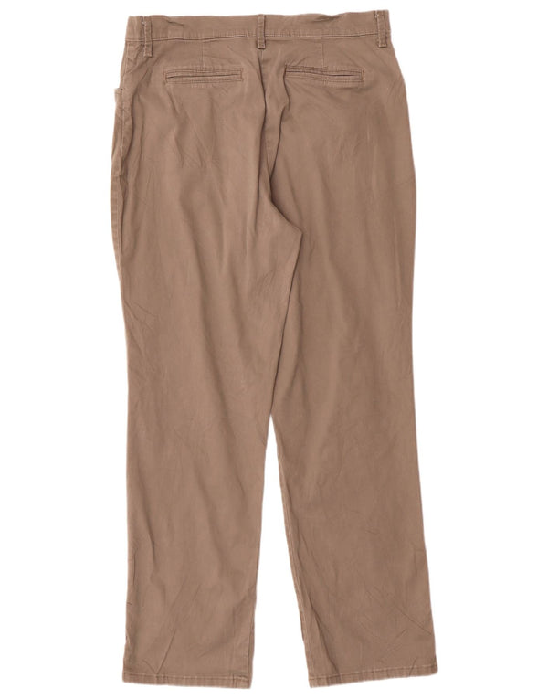 Pantaloni casual dritti da donna Lee US 10 Large W30 L29 Cotone marrone