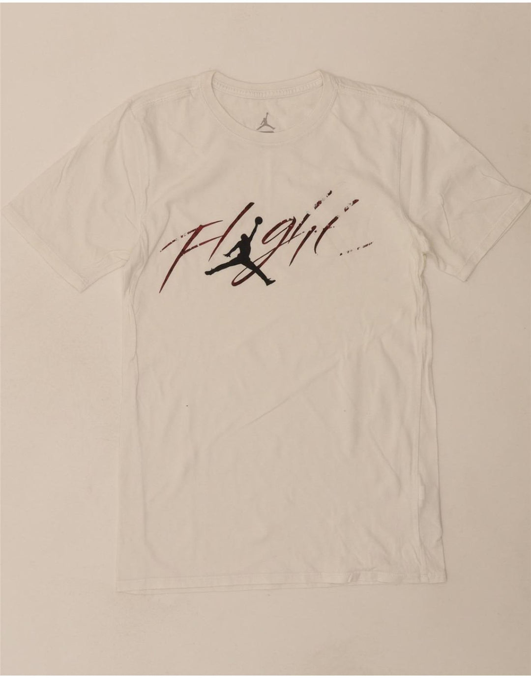 JORDAN Mens Graphic T-Shirt Top Small White Cotton Vintage Jordan and Second-Hand Jordan from Messina Hembry 