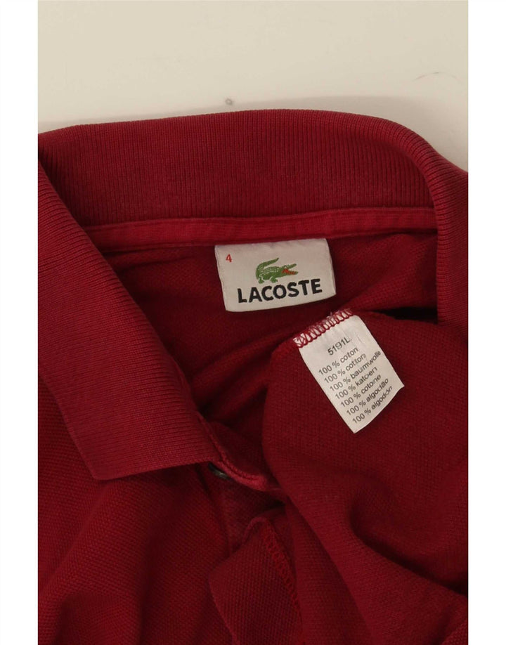Polo da uomo Lacoste taglia 4 media in cotone rosso