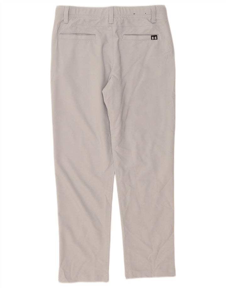 Under Armour Boys Straight Chino Trousers 9-10 Years W28 L24 Grey Polyester