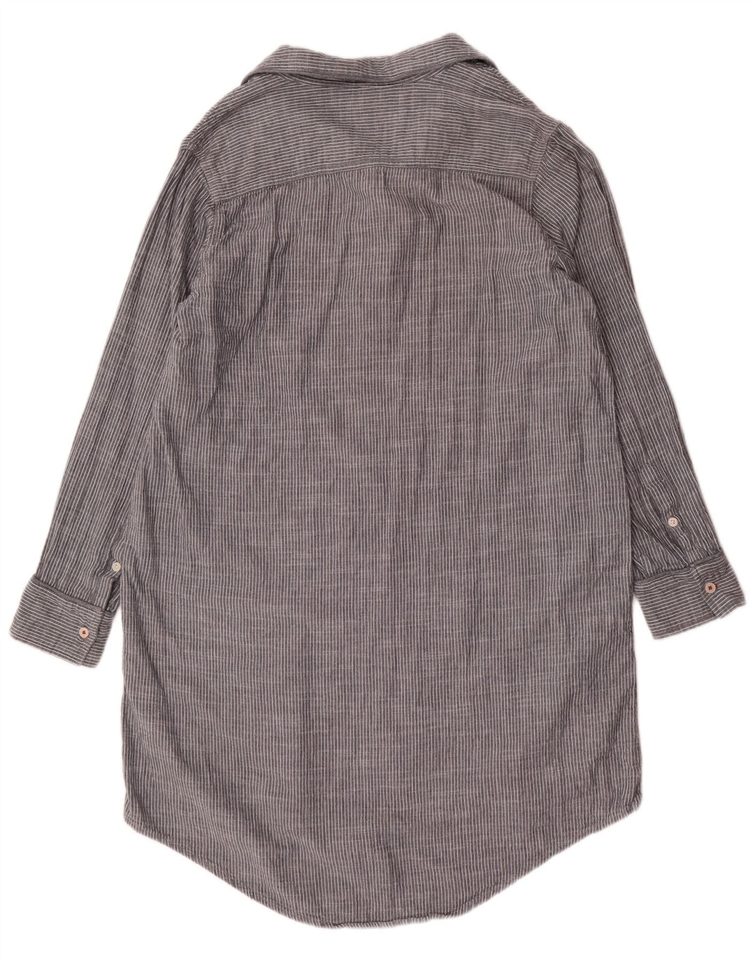 Abito camicia pullover da donna Levi's UK 16 Grande cotone gessato grigio