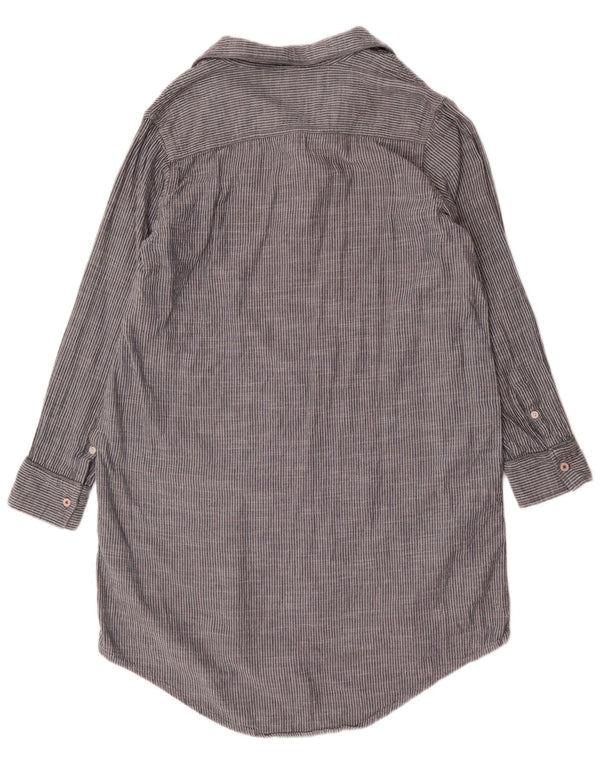 Abito camicia pullover da donna Levi's UK 16 Grande cotone gessato grigio