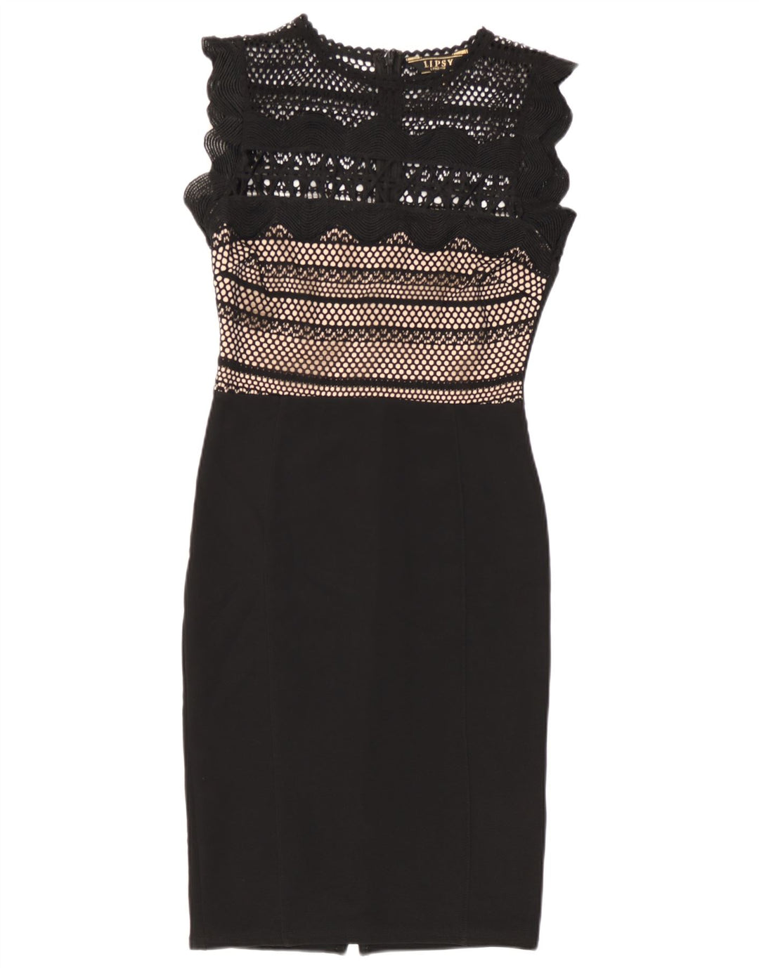 Abito tubino senza maniche da donna Lipsy UK 8 piccolo poliestere nero
