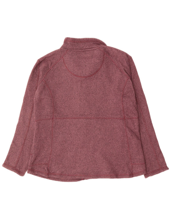 WEIRD FISH Maglione cardigan oversize da donna UK 18 XL Bordeaux poliestere