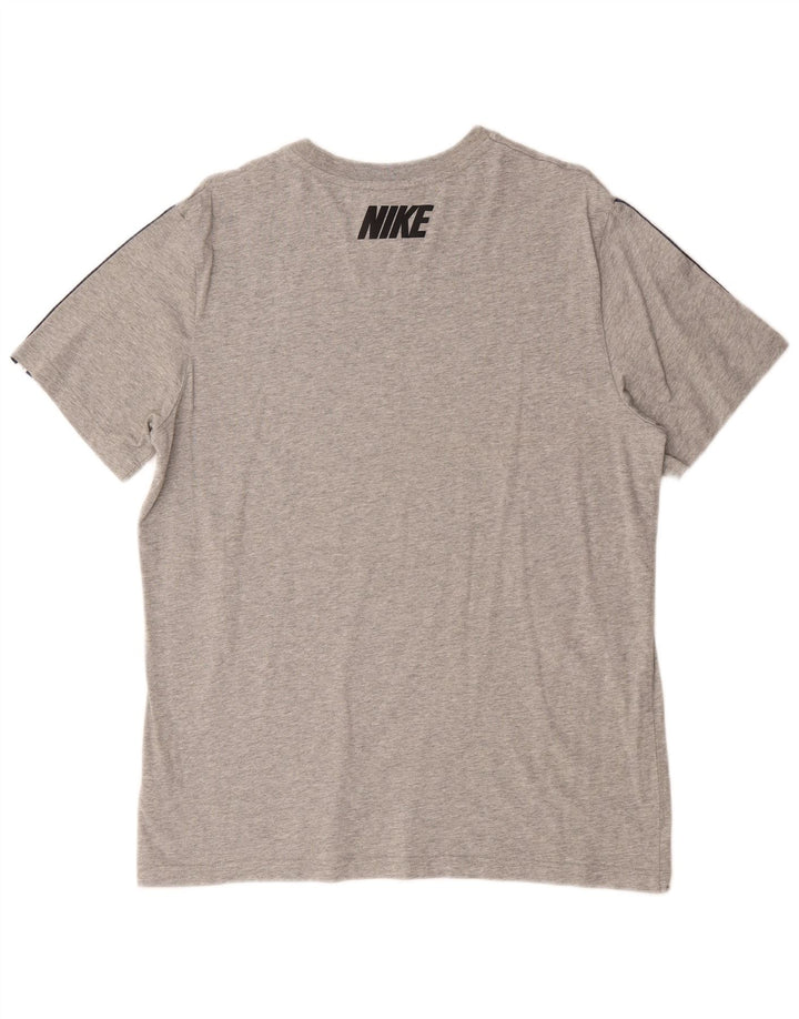 T-shirt grafica da uomo Nike Top grande in cotone grigio
