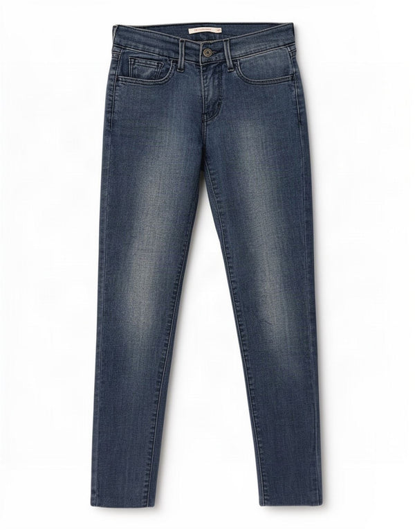 Jeans Levi's da donna 710 super skinny W24 L25 cotone blu
