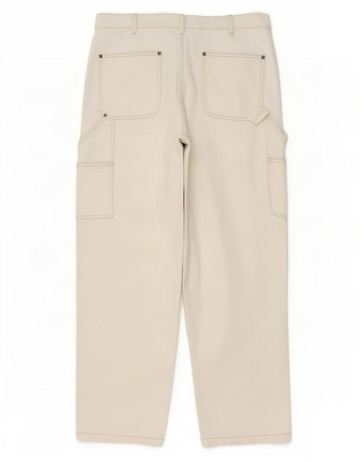 Jeans dritti cargo da uomo Zara EU 42 Large W32 L30 Beige