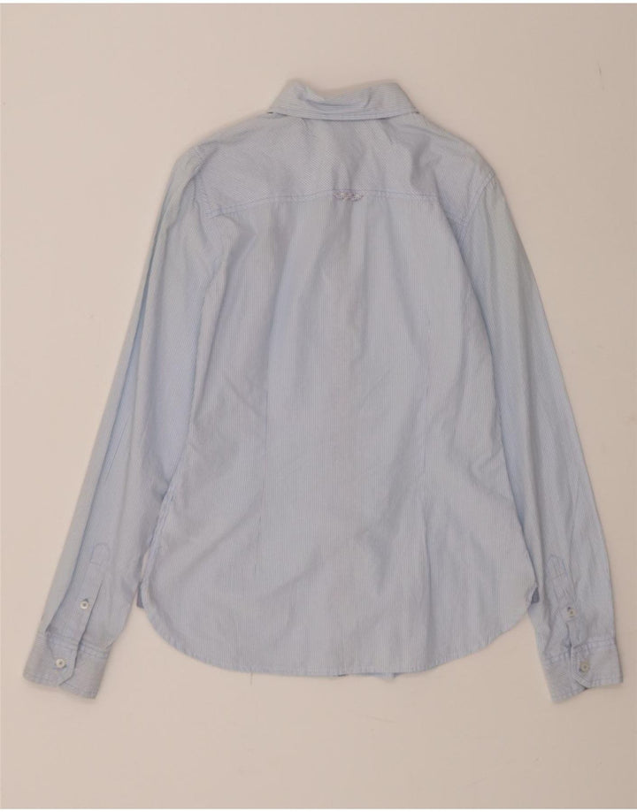 TOMMY HILFIGER Womens Fitted Shirt US 6 Medium Blue Striped Cotton Vintage Tommy Hilfiger and Second-Hand Tommy Hilfiger from Messina Hembry 