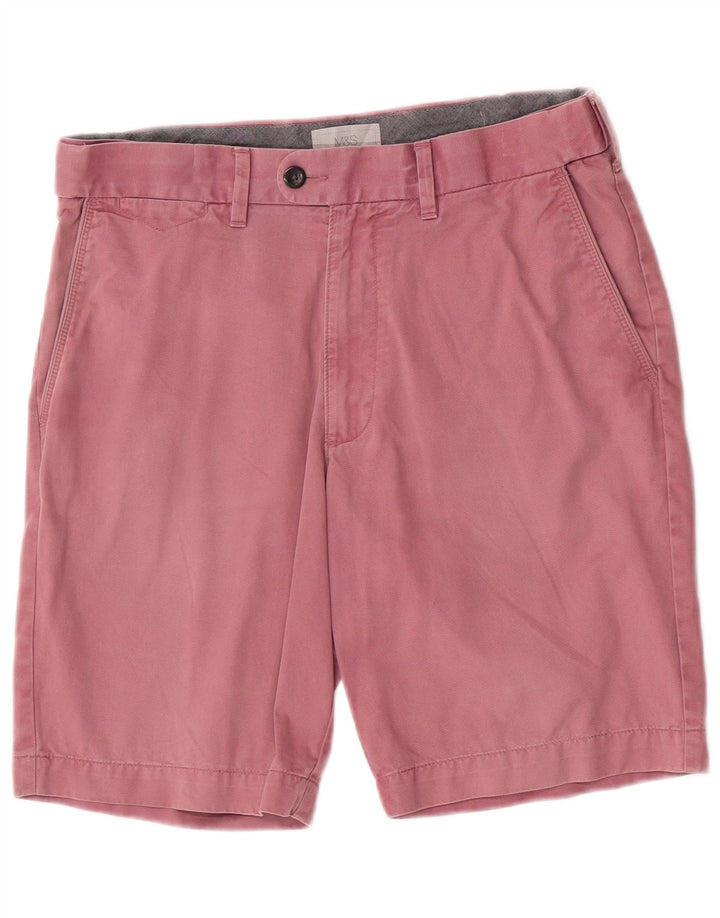 Pantaloncini chino da uomo Marks & Spencer W32 cotone rosa medio