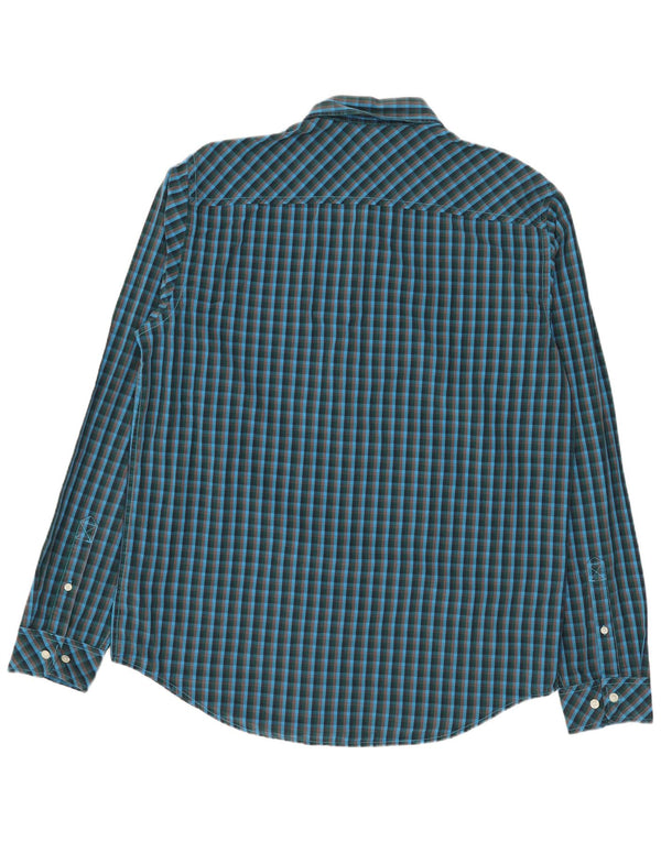 TIMBERLAND Camicia slim fit da uomo in cotone a quadri blu grandi