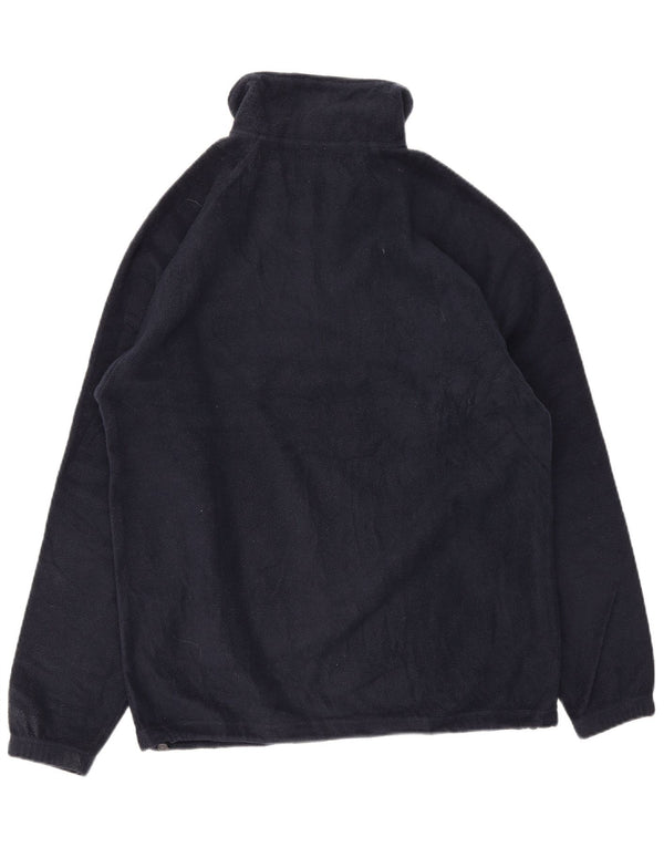 Maglione in pile da uomo Kappa con zip e collo medio in poliestere blu navy
