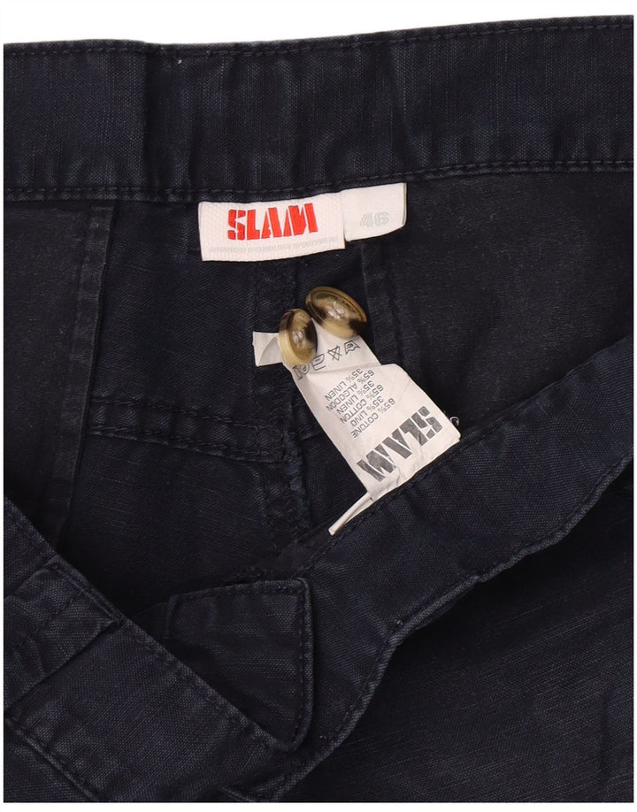 Pantaloncini cargo da uomo Slam IT 46 Small W30 cotone blu navy