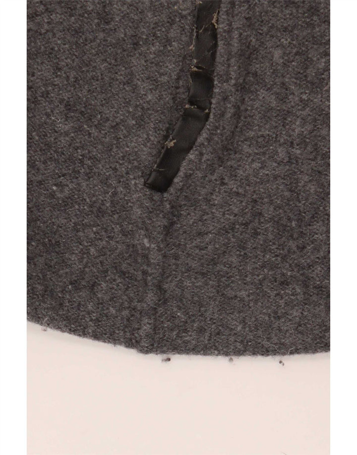 Maglione cardigan da donna Laura Ashley UK 12 Lana d'agnello grigio medio