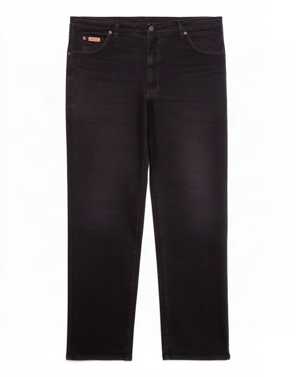 Jeans dritti da uomo Wrangler Texas W38 L32 cotone nero