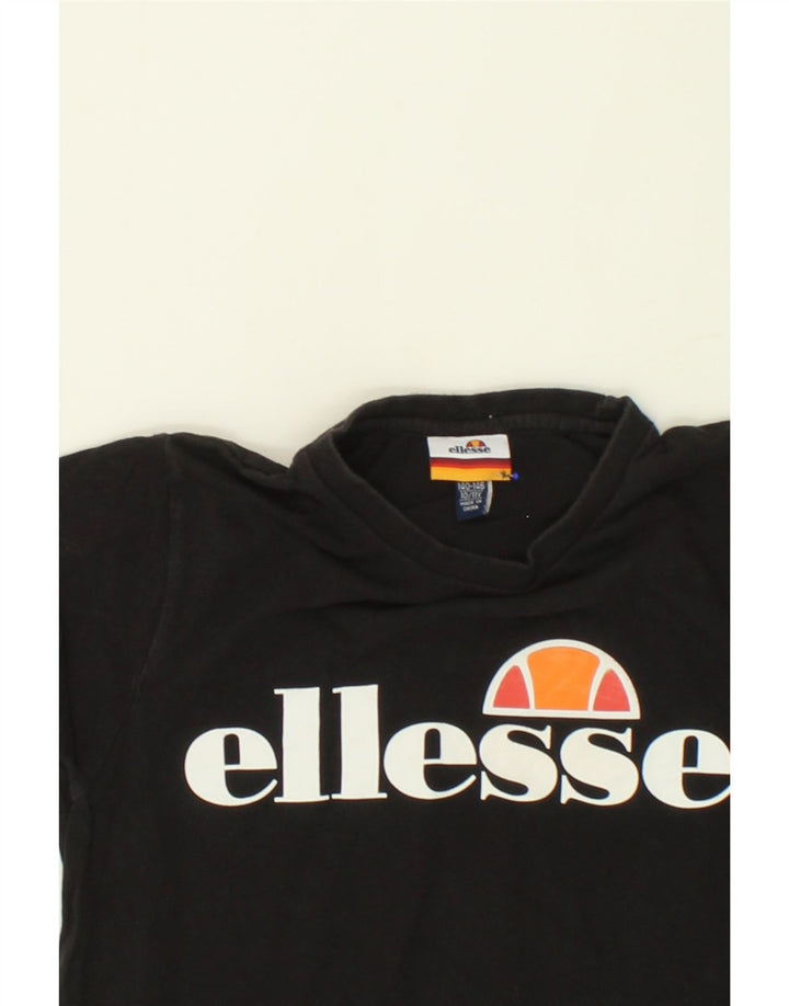 ELLESSE Boys Graphic T-Shirt Top 10-11 Years Black Cotton Vintage Ellesse and Second-Hand Ellesse from Messina Hembry 