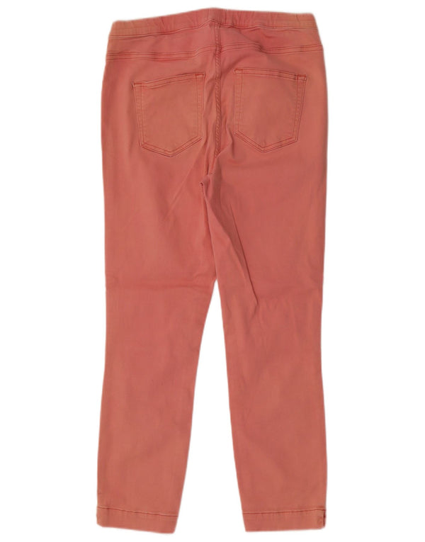 Jeans jeggings corti da donna di White Stuff UK 12 medio W28 L25 cotone rosa