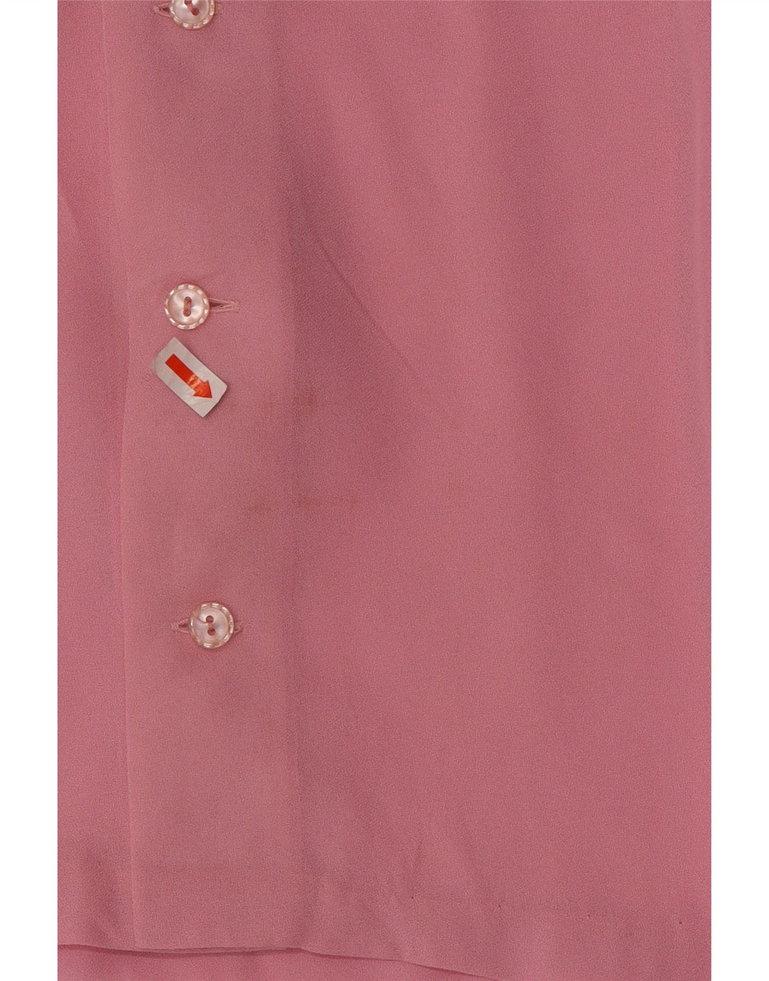 Top camicetta a maniche lunghe da donna vintage UK 12 rosa medio