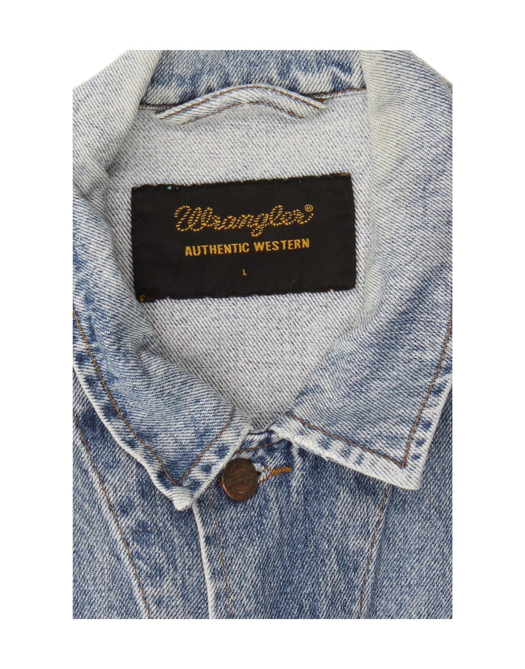 WRANGLER Mens Denim Jacket UK 40 Large Blue Cotton Vintage Wrangler and Second-Hand Wrangler from Messina Hembry 